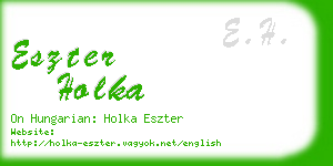 eszter holka business card